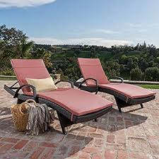 Christopher Knight Home 296796 Salem Outdoor Wicker Chaise Lounge Chair With Arms With Cushion Set O Wicker Chaise Lounge Outdoor Chaise Lounge Outdoor Chaise