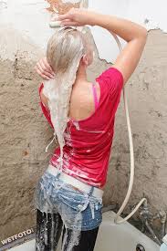 239 Wetlook In Pantyhose Hot Blonde Girl Dressed In Denim Shorts And Black Pantyhose Take A Bath And Get Wet In The Shower Hot Blonde Girls Blonde Girl Black Pantyhose