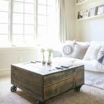 Furniture, coffee table, solid wood, great storage, on wheels. 10 Coffee Tables On Wheels To Diy Before The End Of Summer