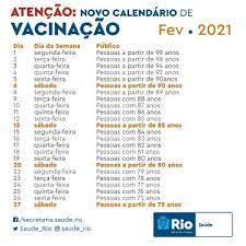 O novo calendário detalhando os dias de vacinação de cada um dos grupos foi divulgado pela prefeitura do rio no instagram. Prefeitura Do Rio Antecipa Em Uma Semana Calendario De Vacinacao Prefeitura Da Cidade Do Rio De Janeiro Prefeitura Rio