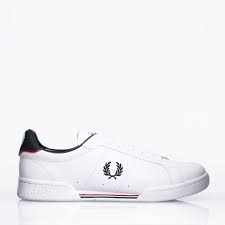 fred perry shoes b7222 leather white navy