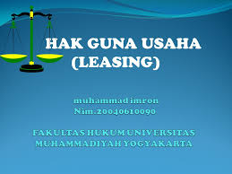 Contoh jurnal atas sewa jangka pendek dan bernilai rendah: Hak Guna Usaha Leasing Ppt Download