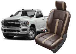 The 2021 ram 2500 goes from a highly capable work truck to a dependable, comfortable family vehicle. Dodge Ram 2500 Leather Seats Seat Covers Custom Seats Katzkin