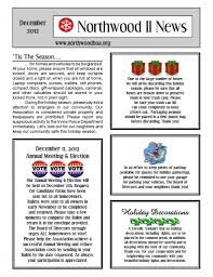 December 2012 Northwood Ii Nwii Hoa Community Association Newsletter Irvine Ca 92620 Newsletter Templates Newsletter Template Free Reference Letter
