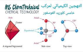 التهجين الكيميائي لمركب خماسي كلوريد الفوسفور siding chemical side view