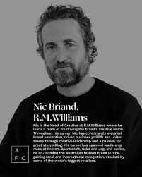 Happening tomorrow! Meet our final panelist, Nic Briand, Head of Creative  at R.M.Williams, who will be joining the conversation