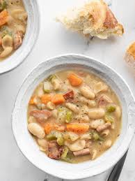 Thick Chunky Ham And Bean Soup Recipe Budget Bytes Recipe Ham And Bean Soup Ham And Beans Bean Soup Recipes