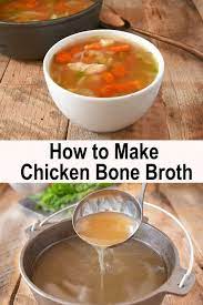 How To Make Chicken Bone Broth Video Recipe Video Chicken Bone Broth Recipe Bone Broth Make Chicken Broth