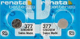 2x Renata 377 Watch Batteries 0 Mercury Equivilate Sr626sw