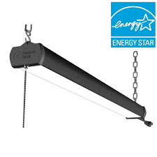 Commercial Electric 4000k 3 Ft Black Integrated Led Shop Light With 5 Ft Power Cord 54254141 The Home Depot Led Shop Lights Commercial Electric Shop Lighting