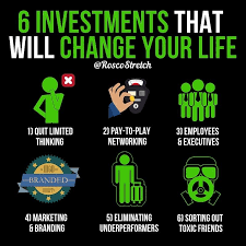 6 Investments That Will Change Your Life Roscostretch Com For More Online Business Motivation Business Motivation Business Motivational Quotes Investing