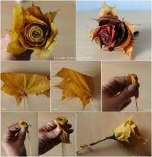 Creative Diy Maple Leaf Roses In 6 Easy Steps Autumn Leaves Craft Leaf Crafts Diy Leaves