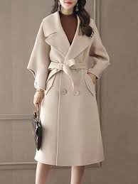 Berrylook Berrylook Lapel Double Breasted Belt Plain Longline Woolen Coat Adorewe Com Berrylook B Coat Women Fashion Fashion Outfits Fall Fashion Coats