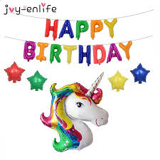 Joy Enlife Desene Animate Unicorn Balloon Ziua De Naștere Decor Pentru Copii Cop Kids Party Decorations Happy Birthday Letter Balloons Baby Shower Party Favors