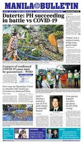 Philippines protests `blocking' of its patrol ships by china. Manila Bulletin Manila Bulletin Newspaper Front Pages
