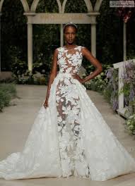 Sheer Wedding Dress With Flowers And Skirt Gelinlik Stilleri Gelin Stili Gelin Elbisesi