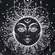 Black And White Wall Tapestry Amazon Leofanger Psychedelic Tapestry Sun And Moon Tapestry Wall Hanging Fractal Faces Hippie Wall Tapestry Black And Whi Moon Tapestry Sun And Moon Tapestry Tapestry