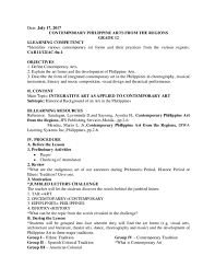 • it had the taste of the renaissance, baroque, and modern periods. Pdf Lesson Plan In Contemporary Philippine Arts From The Regions Emerlyn Lincallo Academia Edu