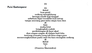 Contoh Puisi Mantra Dalam Puisi Kontemporer Kumpulan Puisi