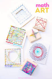 Math Art Idea Explore Geometry Through String Art Babble