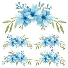 Watercolor Hand Painted Blue Anemone Flower Bouquet Set Arrangement Anemone Illustration Png And Vector With Transparent Background For Free Download In 2020 Blue Flower Painting Cartoon Flowers Blue Flowers Bouquet