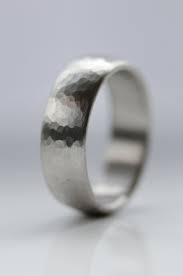 Wide Hammer Texture Hand Carved Classic Band Rings For Men Mens Wedding Rings Classic Wedding Band