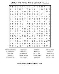 Whether the skill level is as a beginner or something more advanced, they're an ideal way to pass the time when you have nothing else to do like waiting in an airport, sitting in your car or as a means to. Under The Hood Printable Word Search Puzzle Word Search Puzzles Printables Word Search Puzzle Word Search Printables