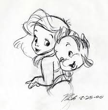 Awesome Disney Tattoo Little Ariel And Flounder Disney Zeichnungen Disney Skizzen Disney Kunst