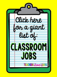 Classroom Jobs List Of Pretty Much Every Kindergarten First