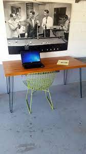 Desk Butcher Block Top On Vintage Hairpin Legs Available On Phoenix Craigslist Mid Century Furniture Butcher Block Top Home Decor