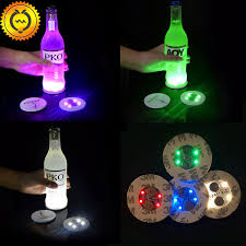 Led Mini Bottle Light Stickers Glow Bar Christmas Party Club Vase Decoration Flashing Led Coaster Glorifier With Battery Cup Mat Mini Lights Christmas Led Decorationlighted Party Decorations Aliexpress