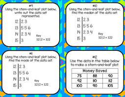 Stem And Leaf Plot Task Cards Task Cards Math Examples Teaching Math