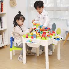 After years of practice, i can advise that in this age range, some will catch on right away about how to make. Children Multi Functional Play Table Learning Building Block Study Table Drawing Desk Kids Play House Sand Set Table Blocks Aliexpress