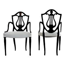 Neoclassical Painted 19th Century Shield Back Chairs Neoclassical Furniture Chair Dining Chairs