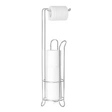 People who use toilet paper storage and covers often require that this type of storage solution be versatile. Chrome Free Standing 4 Roll Toilet Tissue Paper Holder Bathroom Dispenser Stand