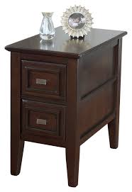 Ashley Furniture Signature Design Larimer Chair Side End Table 2 Drawer Rectangular Dark Brown Ashley Furniture Ashley Furniture Living Room End Tables