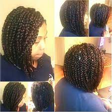 Chunky Thick Box Braids Into A Bob Hairstyle Short Box Braids Hair Affair Natural Hair Styles