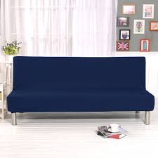 Us 15 2 39 Off Solid Color Elastic Sofa Cover No Armrest Removable Stretch Slipcovers For Couch All Inclusive Folding Sofa Bed Cover 180 210cm In