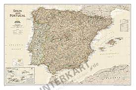 Spanien / portugal landkarte 84 x 56cm westeuropa landkarten landkarte portugal physische geographie portugals. Spanien Und Portugal Landkarte Executive 79 X 51cm