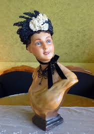 Vtg german art deco cosmetology mannequin head hat/wig stand made by ako nice!! German Wax Mannequin Ca 1900 Www Antique Gown Com