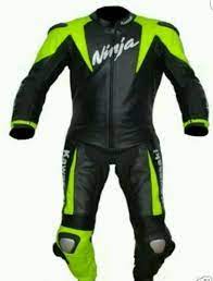 Ninja Hand Made Motorbike Racing Genuine Leather Suit Jacket Pant Safety Pads Motorcycle Leathers Suit Motorcycle Suit Motorcycle Race Suit