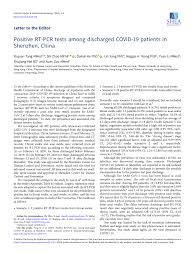 The pcr test for antigens has a minimum sensitivity of 98% if performed correctly. Pdf Positive Rt Pcr Tests Among Discharged Covid 19 Patients In Shenzhen China