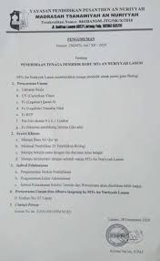 Yayasan pt torabika / yayasan eduversal yayasan eduversal indonesia. Lowongan Kerja Guru Biologi Mts An Nuriyyah Lasem Rembang Lowongan Rembang