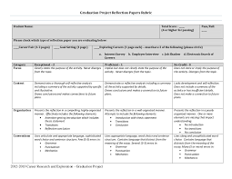 If reflection is meant to be a intimately personal experience, do we alter it simply by defining standards for assessment, making it a less personal and externally imposed process? Reflection Rubric For Evaluation Day