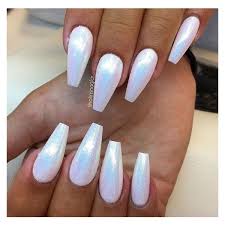 Beauty Liked On Polyvore Featuring Beauty Products And Nails White Acrylic Nails Holographic Nails Cute Acrylic Nails