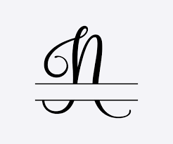 Download Free Split Letter N Monogram Svg Cut File 084 Inkpower