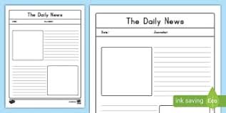 Before asking your class to write their reports, be sure to cover the following important features of a newspaper article: Newspaper Template Word Year 2 To 6