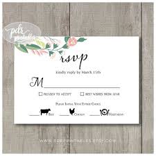Wedding Meal Option Reply Card Floral Meal Choice Rsvp Personalized Wedding Reply Card Boho Chi Wedding Reply Cards Rsvp Wedding Cards Wedding Meal Options