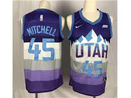 4.3 out of 5 stars 26. Utah Jazz 45 Donovan Mitchell Purple City Edition Swingman Jersey
