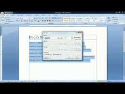 How To Put Words In Alphabetical Order In Microsoft Word 2007 Youtube
